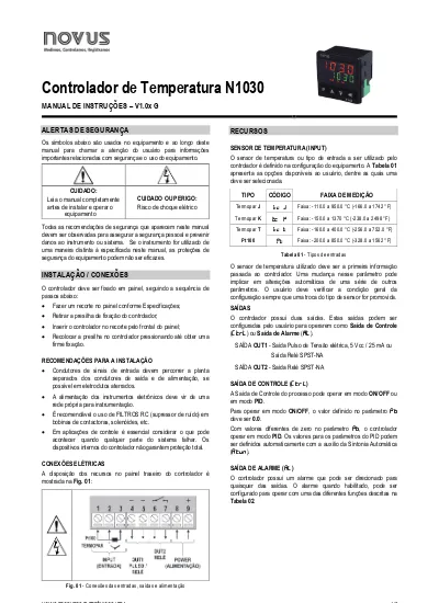 Configurações de mod de controle de temperatura