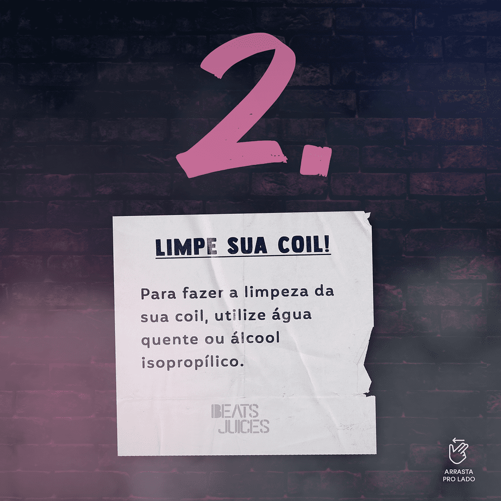 Limpeza de coils com álcool