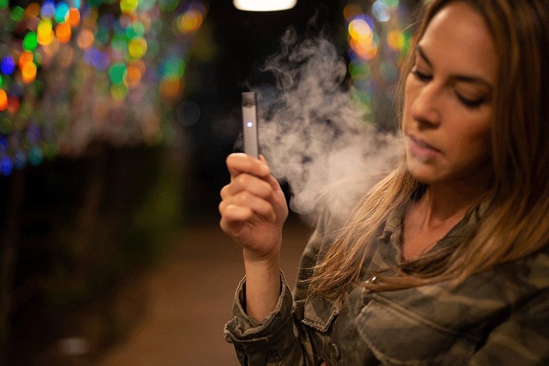 Não é a nicotina vaping prejudicial